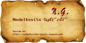 Nedelkovits Győző névjegykártya